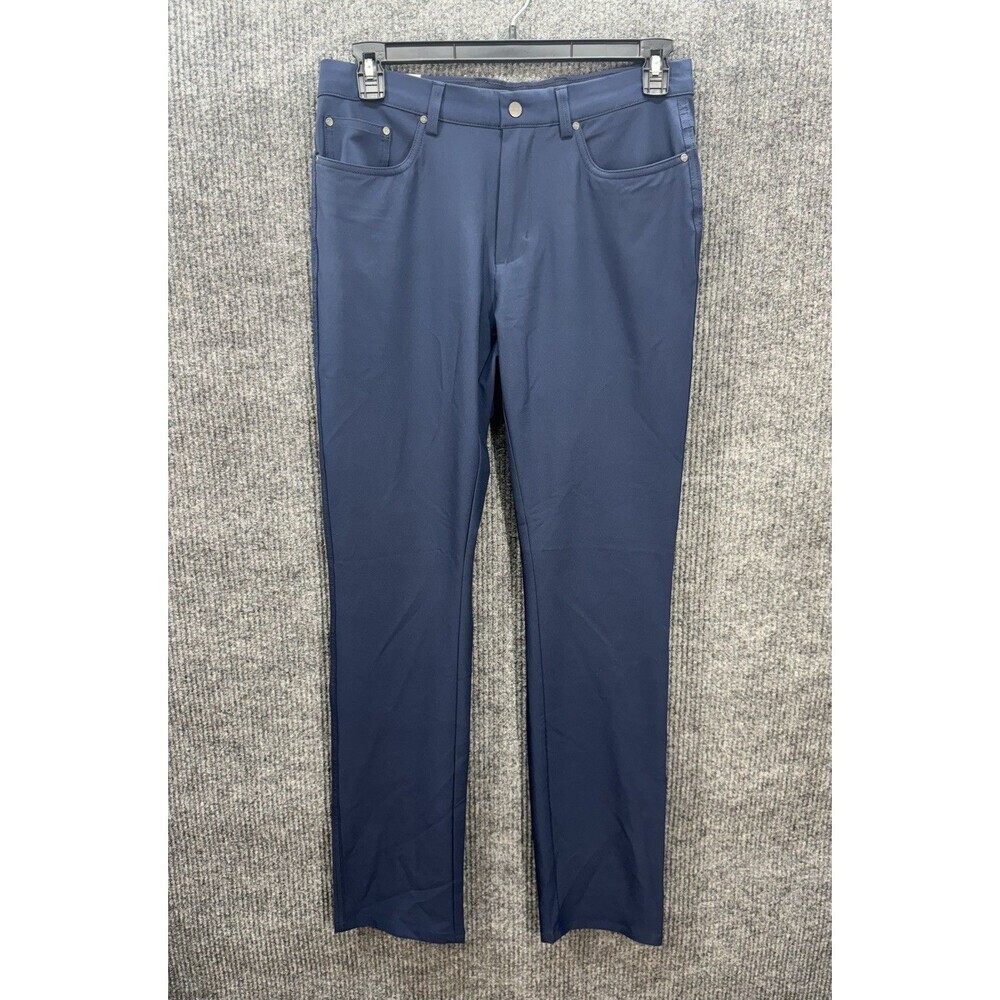 Greg Norman Flex Waistband Tech Pants Men’s 32x34 Navy Blue Golf Performance NEW